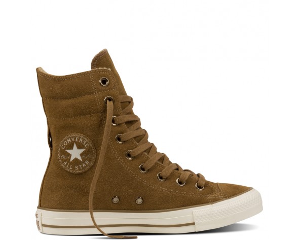 Zapatillas Converse para mujer chuck taylor all star high-rise shearling sand dune/sand dune/egre_011