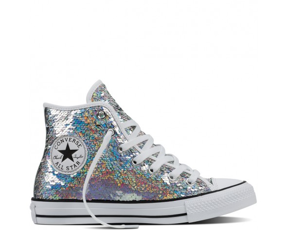 Zapatillas Converse para mujer chuck taylor all star holiday party silver/blanco/negero_179