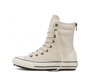 Zapatillas Converse para mujer chuck taylor all star high-rise leather parchment/negero/egret_010
