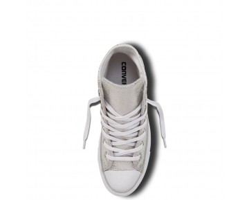 Zapatillas Converse para mujer chuck taylor all star sting ray metallic leather pure silver/negero/blanco_210